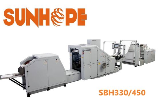 Μηχανή τσαντών εγγράφου κατώτατου SOS Sunhope κιβωτίων με την εκτύπωση αυτόματη